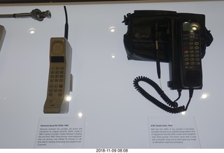 Bell Telephone museum tour with Don Barnickel - DynaTAC Motorola brick and portable AMPS phone