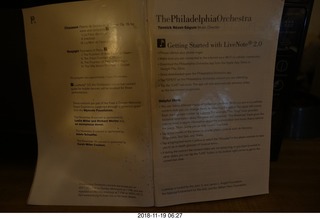 Philadelphia Orchestra program