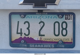 43 2 08 license plate (Superbowl score?)