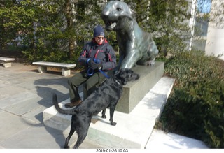 Princeton University - Sandy Student, dog, and tiger