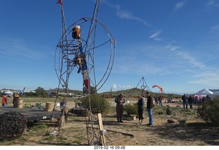 Motown - Arizona Flying Circus - girl balanced on cable spool