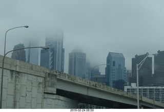 Philadelphia in the foggy haze