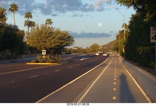 full moon over bike path