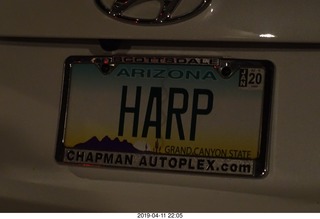 74 a0c. Mesa Arts - Harp-Guitar duo - HARP license plate