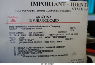 Arizona Insurance Card