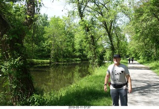 Princeton towpath near Lake Carnegie + Adam