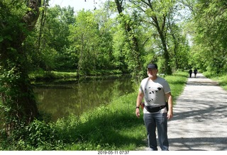 Princeton towpath near Lake Carnegie + Adam