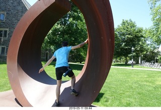 Princeton University - Brian climbing sculpture