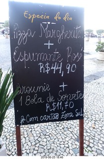 236 a0e. Rio de Janeiro tour - supermarket restaurant menu