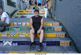 303 a0e. Rio de Janeiro - city tour Lapa Steps (Selarn's Staircase) + Adam