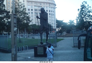 331 a0e. Rio de Janeiro - city tour - Mahatma Gandhi statue