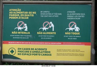 64 a0e. Iguazu Falls - sign