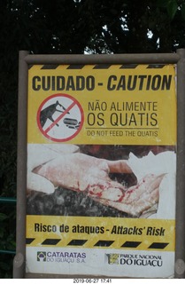 70 a0e. Iguazu Falls - sign