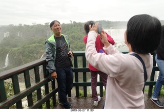 Iguazu Falls + Peter and Regina Lee taking a picture