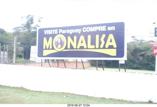 drive back to hotel - Monalisa sign