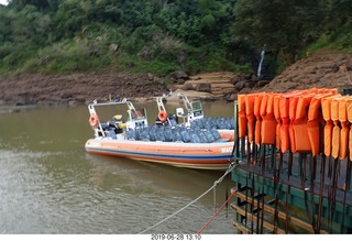 332 a0e. Iguazu Falls Macuco Boat Safari preparation