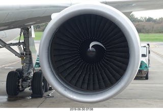 flight across Argentina - our airplane - jet engine