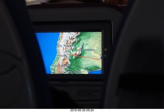 flight across Argentina - flight map