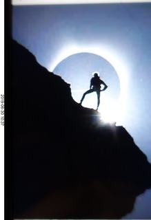 33 a0e. cool eclipse photo of climber in Oregon - not photoshopped, actually timed