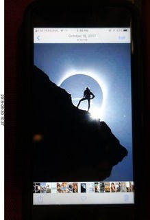 35 a0e. cool eclipse photo of climber in Oregon - not photoshopped, actually timed