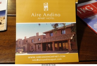 Argentina - San Juan - our hotel - brochure