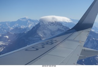 Argentina - flight San Juan to Santiago across the Andes - aerial - small lenticular clout