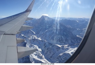 39 a0f. Argentina - flight San Juan to Santiago across the Andes - aerial