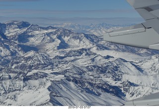 43 a0f. Argentina - flight San Juan to Santiago across the Andes - aerial