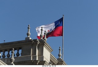 73 a0f. Chile - Santiago tour - flag