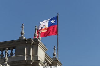 74 a0f. Chile - Santiago tour - flag