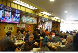 Chile - Santiago tour - crowded restaurant just like New York