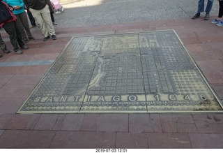 Chile - Santiago  - sidewalk map