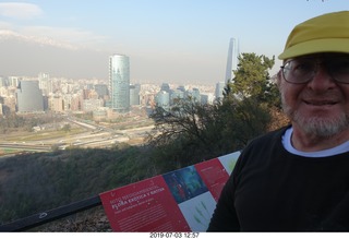 170 a0f. Chile - Santiago tour - mountaintop + Adam