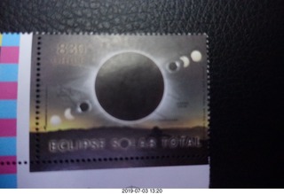 Chile - Santiago tour - solar eclipse stamp