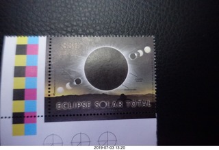 178 a0f. Chile - Santiago tour - solar eclipse stamp