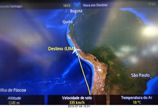 66 a0f. flight to Lima - map