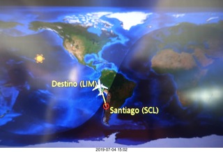67 a0f. flight to Lima - map