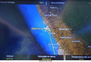 68 a0f. flight to Lima - map