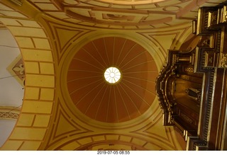 254 a0f. Peru - Lima tour - beautiful church - looking up