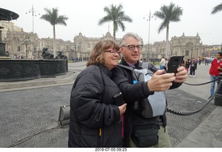 285 a0f. Peru - Lima tour - friends taking a picture