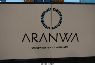 443 a0f. Peru - Aranwa hotel sign