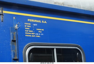 206 a0f. Peru - Vistadome Train to machu picchu