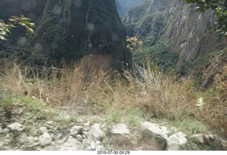 Peru - bus uphill to machu picchu