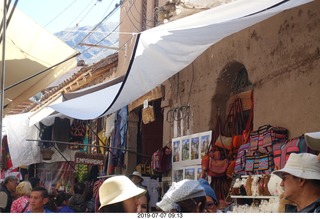 Peru - drive to cusco - market - Adam and llama