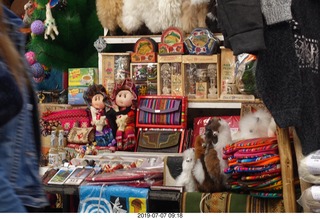 Peru - drive to cusco - market - Adam and llama