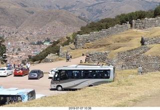 188 a0f. Peru - Sacsayhuaman fortress - parking lot