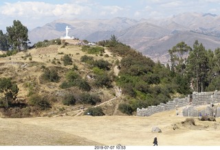 208 a0f. Peru - Sacsayhuaman fortress - christ the redeemer