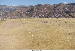 265 a0f. Peru - Sacsayhuaman fortress - field