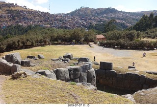 308 a0f. Peru - Sacsayhuaman fortress - llamas