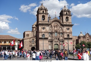 356 a0f. Peru - Cusco square - cathedral